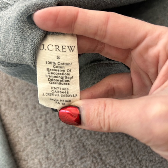 J. Crew Heather Gray Quarter Zip Sweater | Men’s Cotton Pullover | Size S - Picture 8 of 8